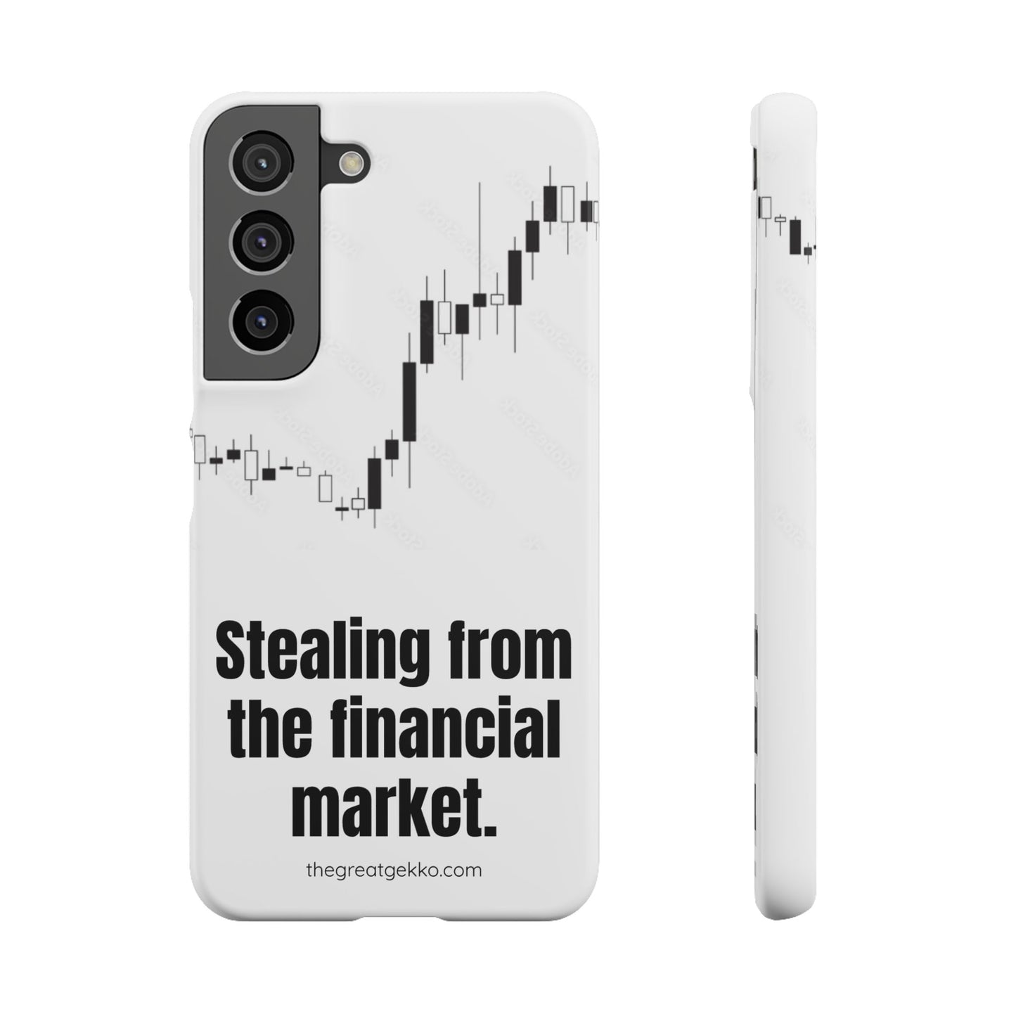 "Stealing from the Financial Market" – High-Risk Trader Phone Case