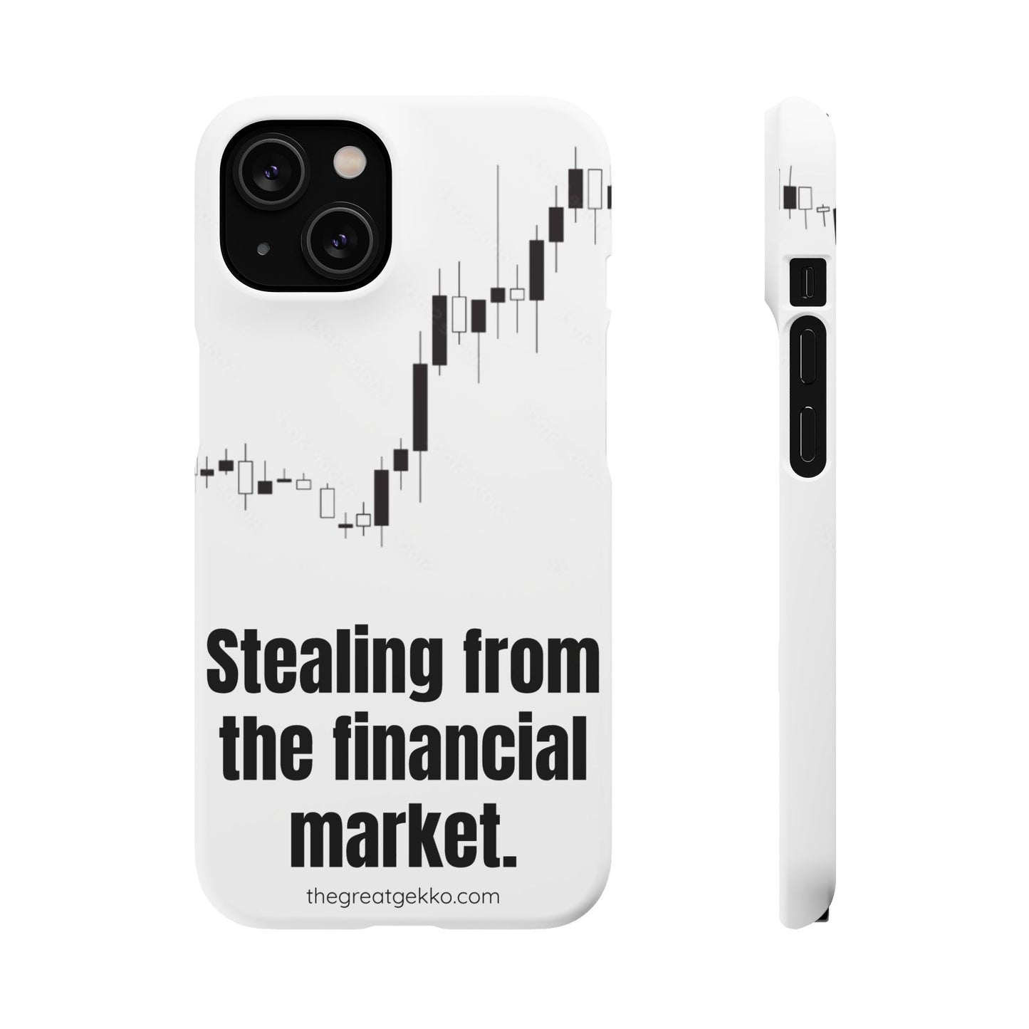 "Stealing from the Financial Market" – High-Risk Trader Phone Case