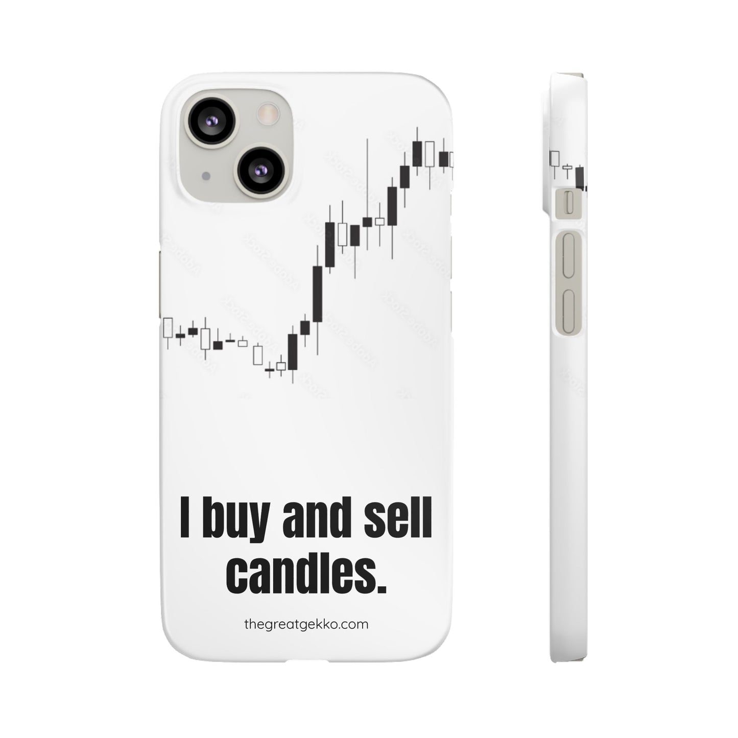 "I Buy and Sell Candles" – Crypto & Stock Market Phone Case