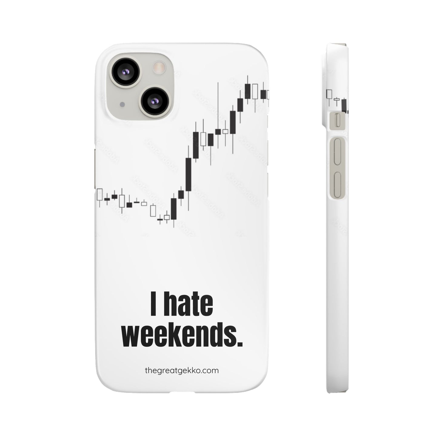 "I Hate Weekends" – Stock Market Addict's Phone Case