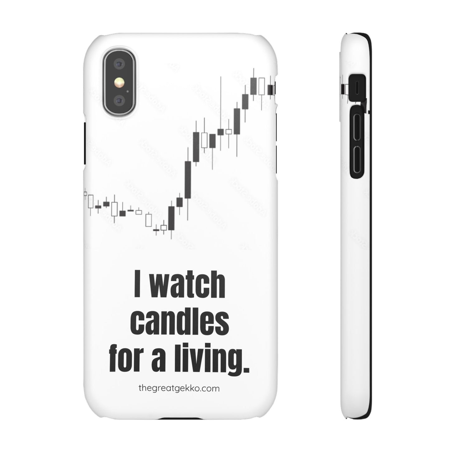 "I Watch Candles for a Living" – The Ultimate Trader’s Phone Case