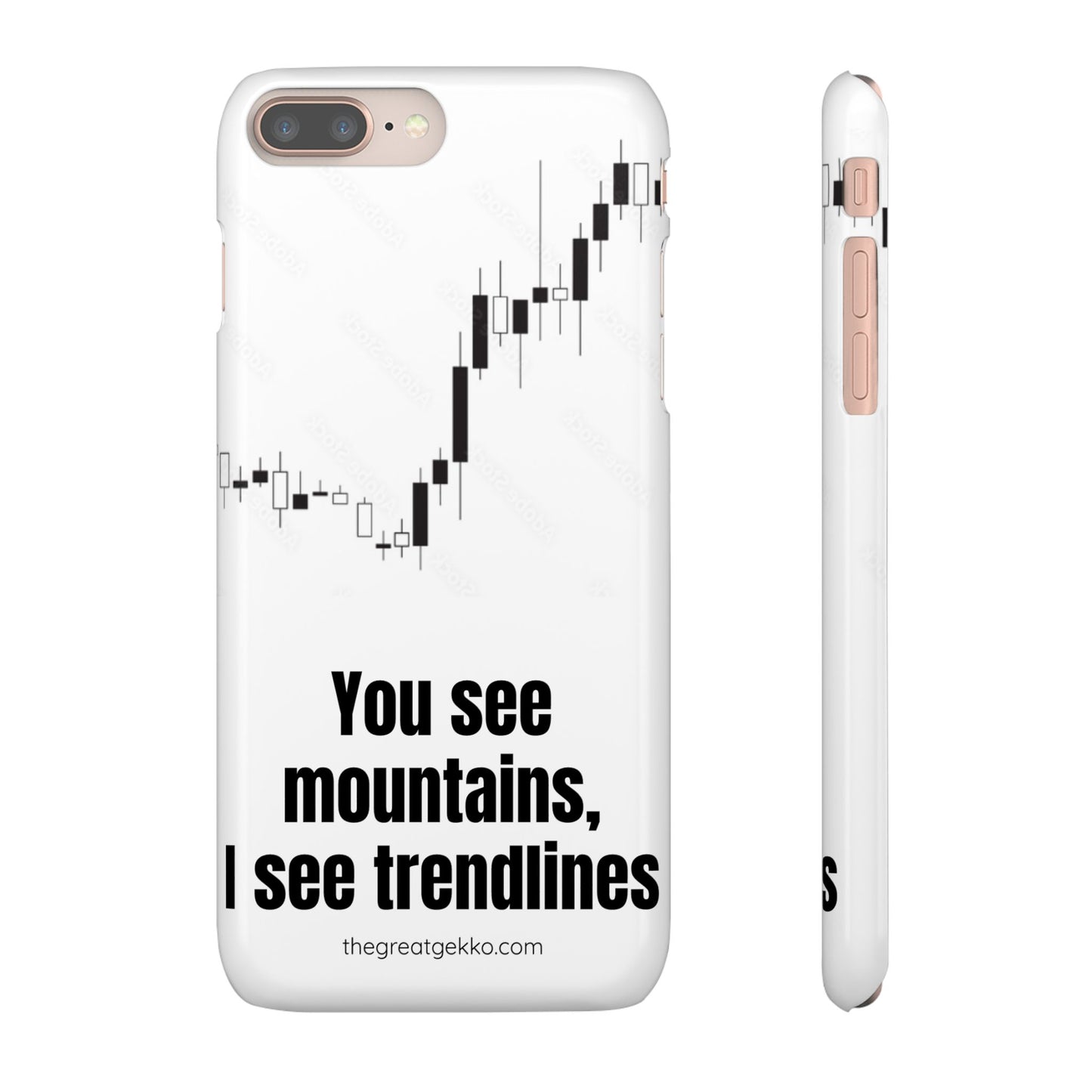 "You See Mountains, I See Trendlines" – Chart Addict’s Phone Case