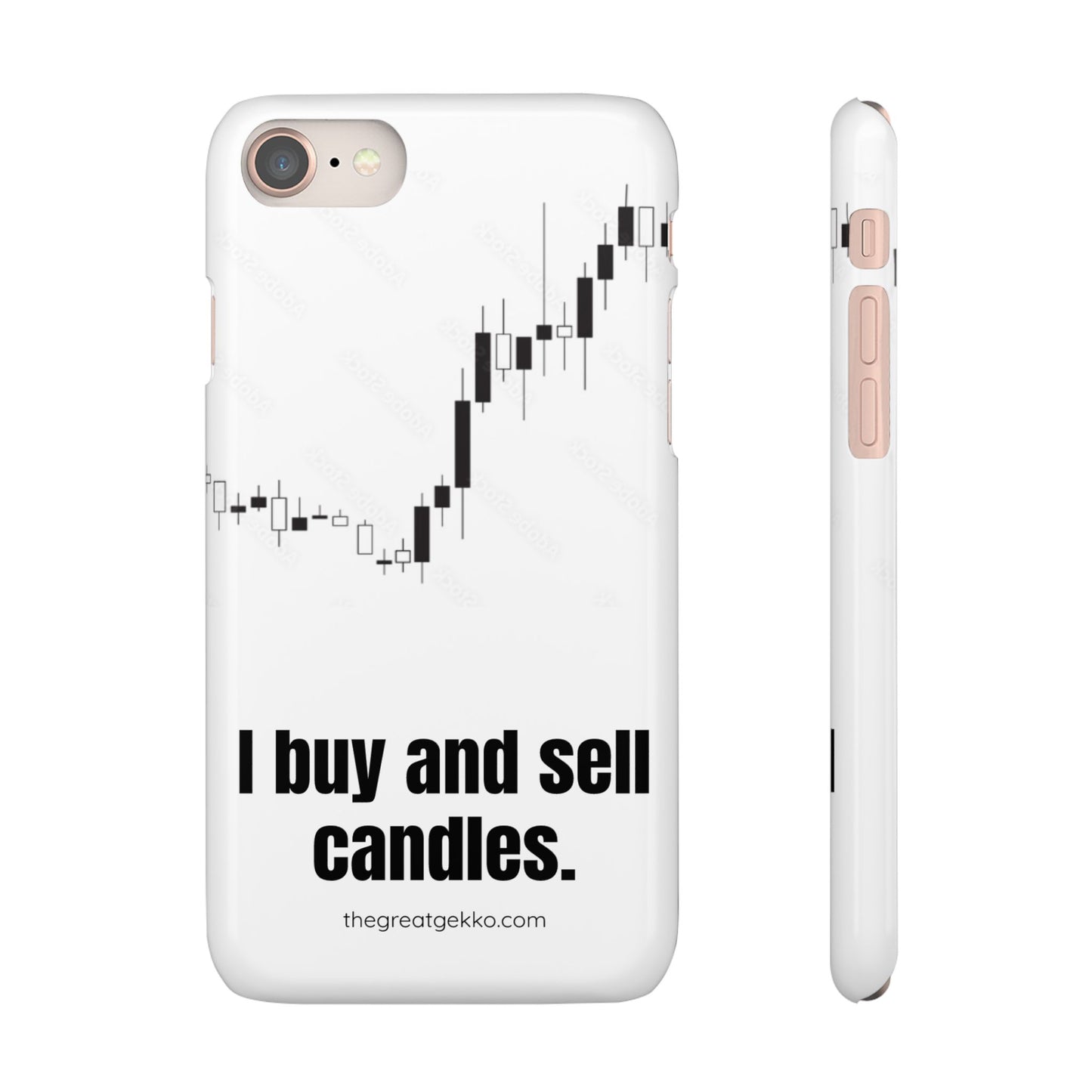 "I Buy and Sell Candles" – Crypto & Stock Market Phone Case