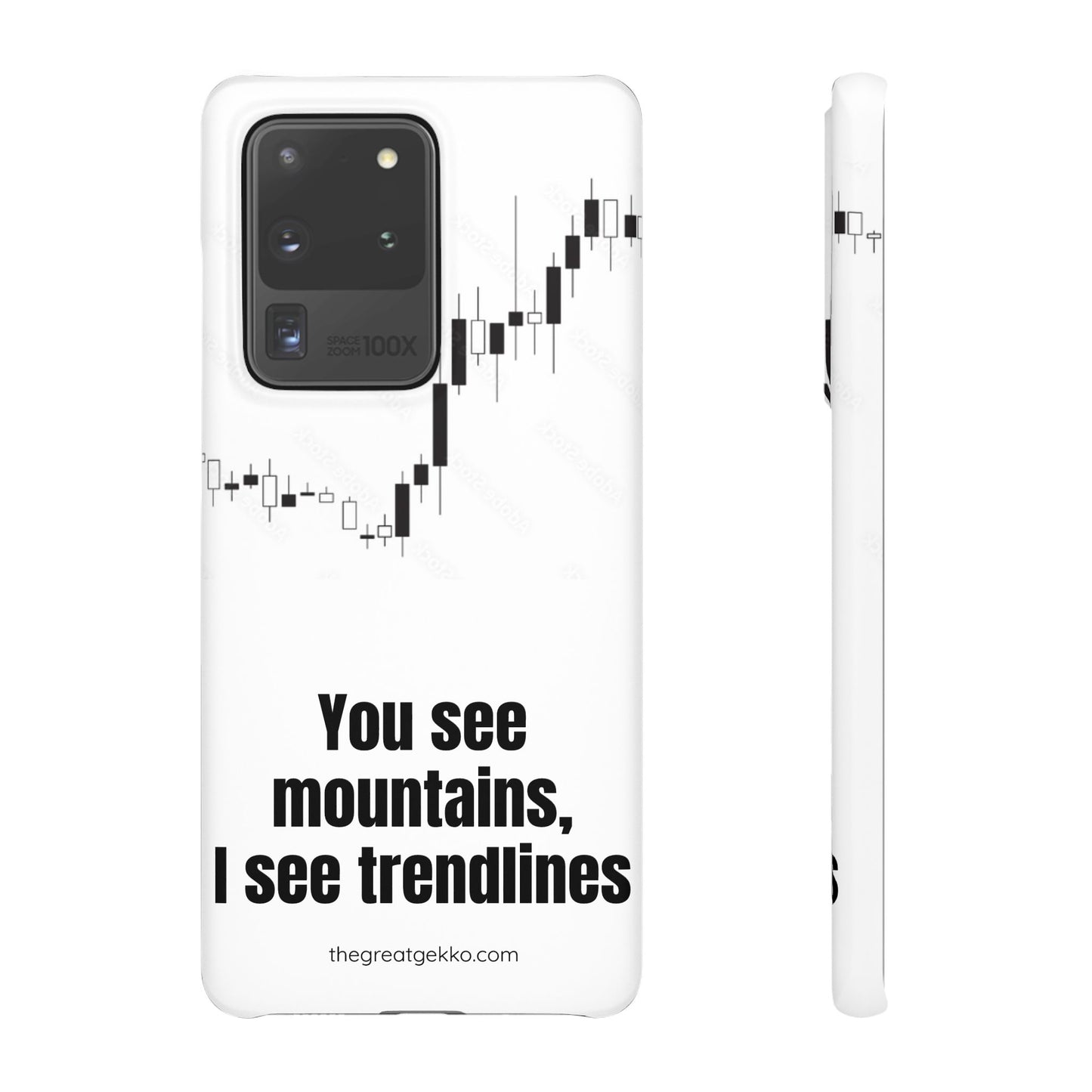 "You See Mountains, I See Trendlines" – Chart Addict’s Phone Case