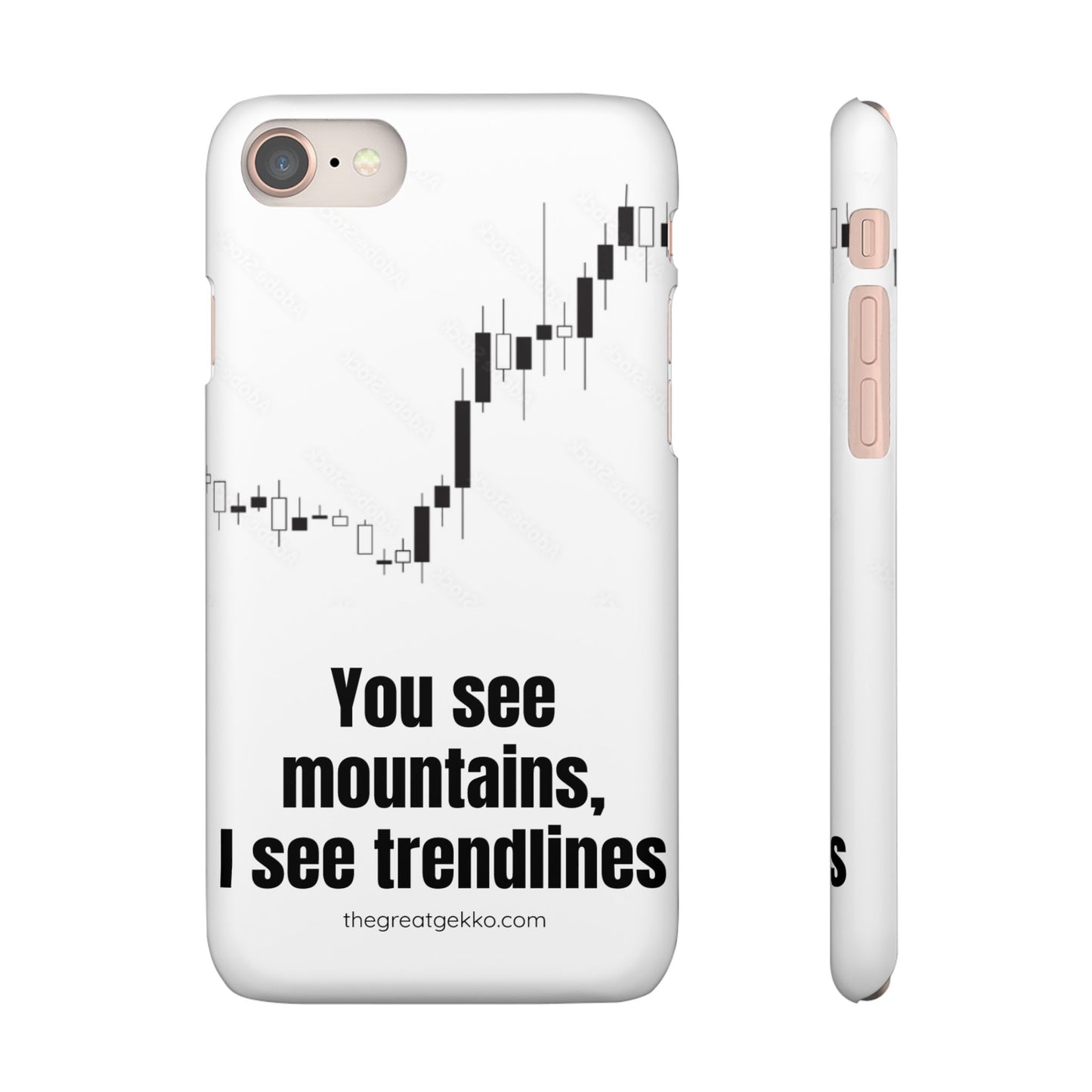 "You See Mountains, I See Trendlines" – Chart Addict’s Phone Case