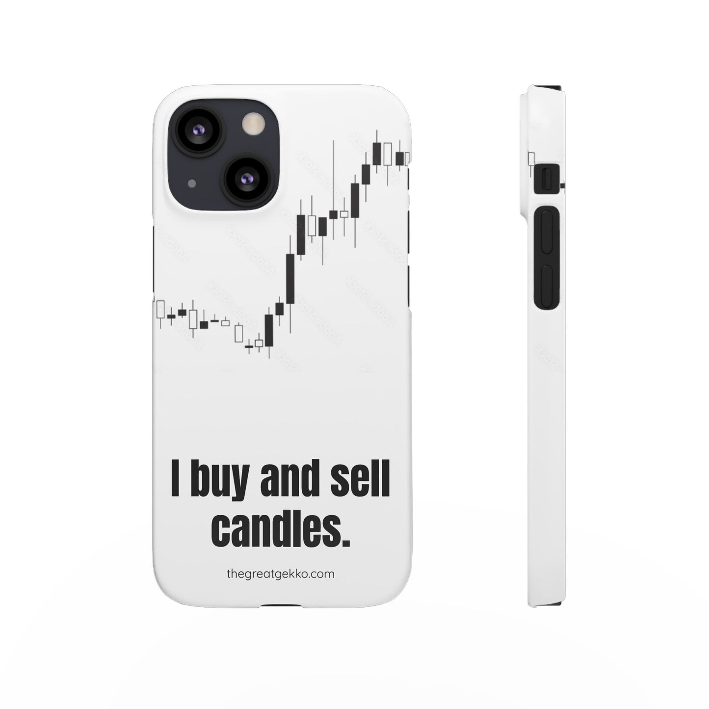 "I Buy and Sell Candles" – Crypto & Stock Market Phone Case