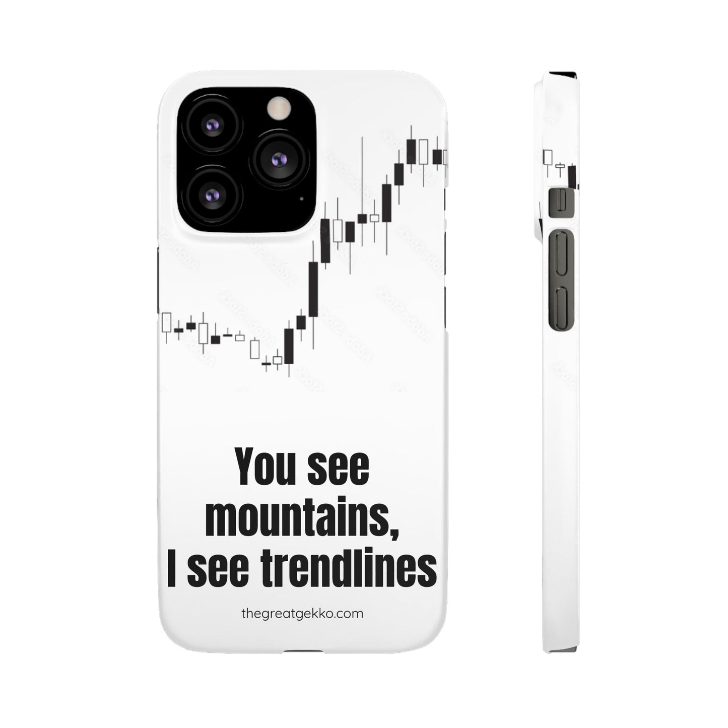 "You See Mountains, I See Trendlines" – Chart Addict’s Phone Case