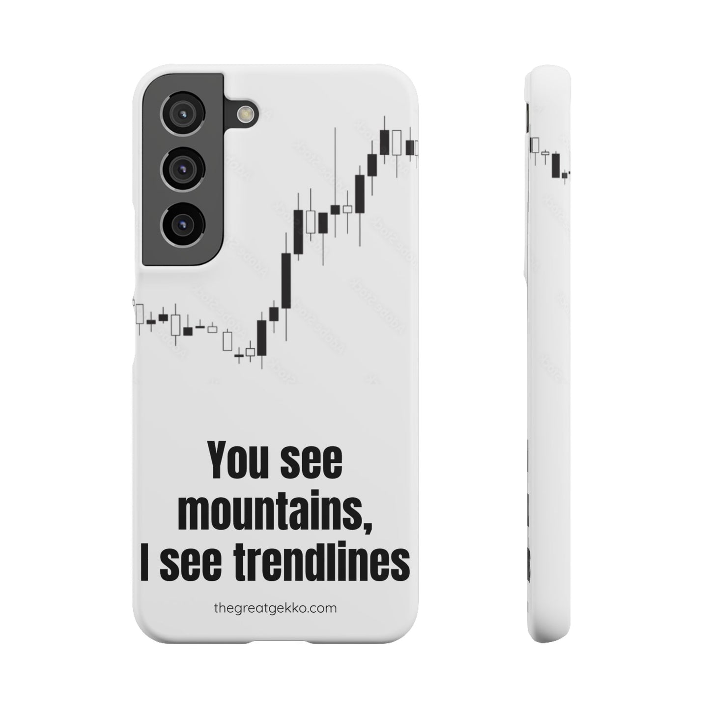 "You See Mountains, I See Trendlines" – Chart Addict’s Phone Case