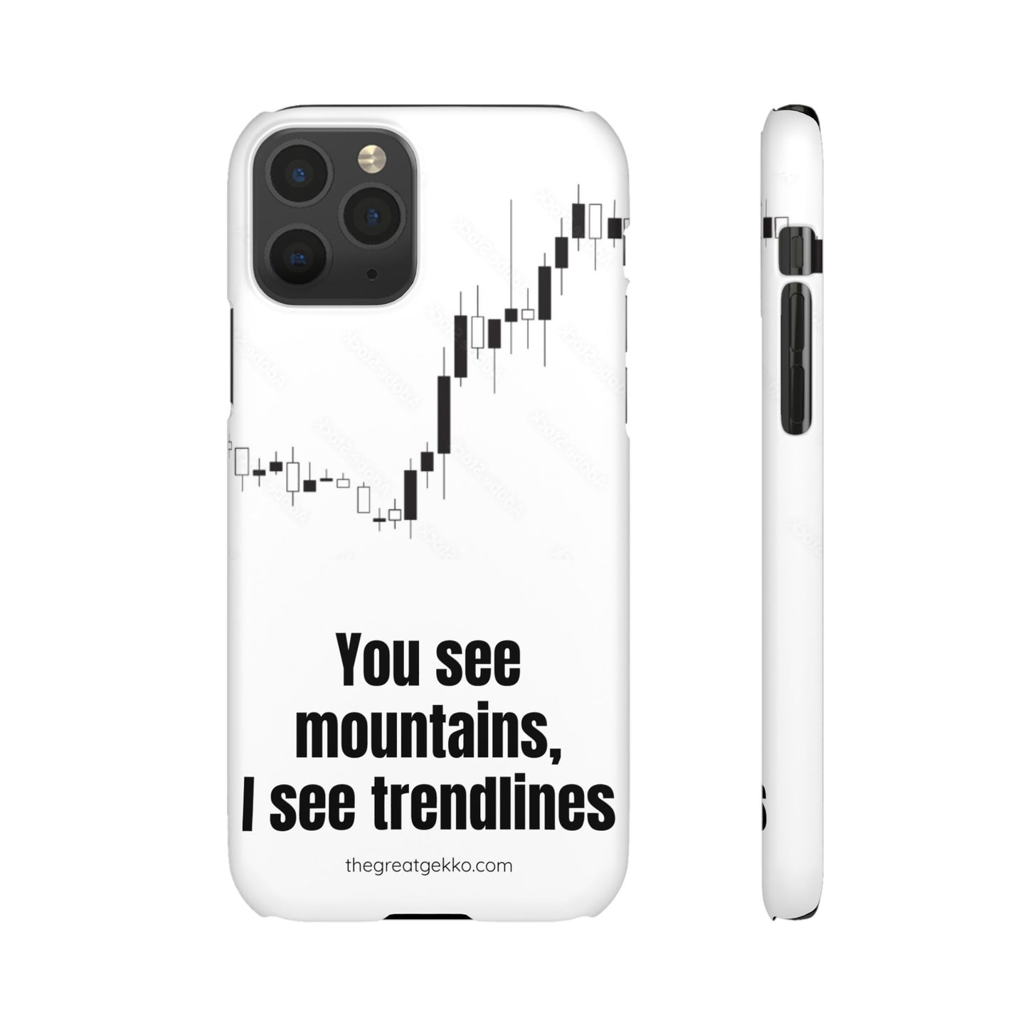 "You See Mountains, I See Trendlines" – Chart Addict’s Phone Case