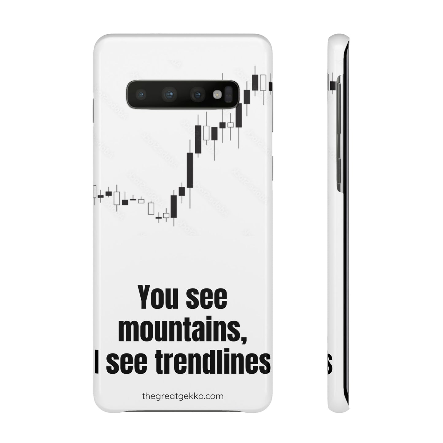 "You See Mountains, I See Trendlines" – Chart Addict’s Phone Case