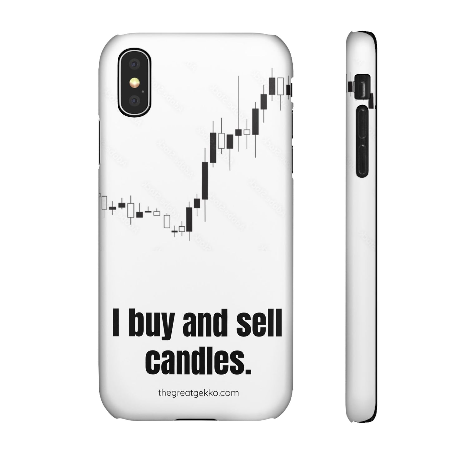 "I Buy and Sell Candles" – Crypto & Stock Market Phone Case