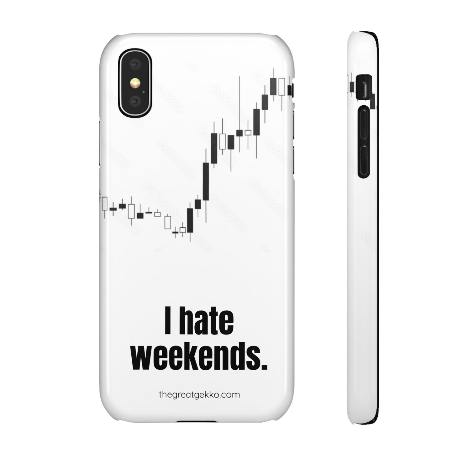 "I Hate Weekends" – Stock Market Addict's Phone Case
