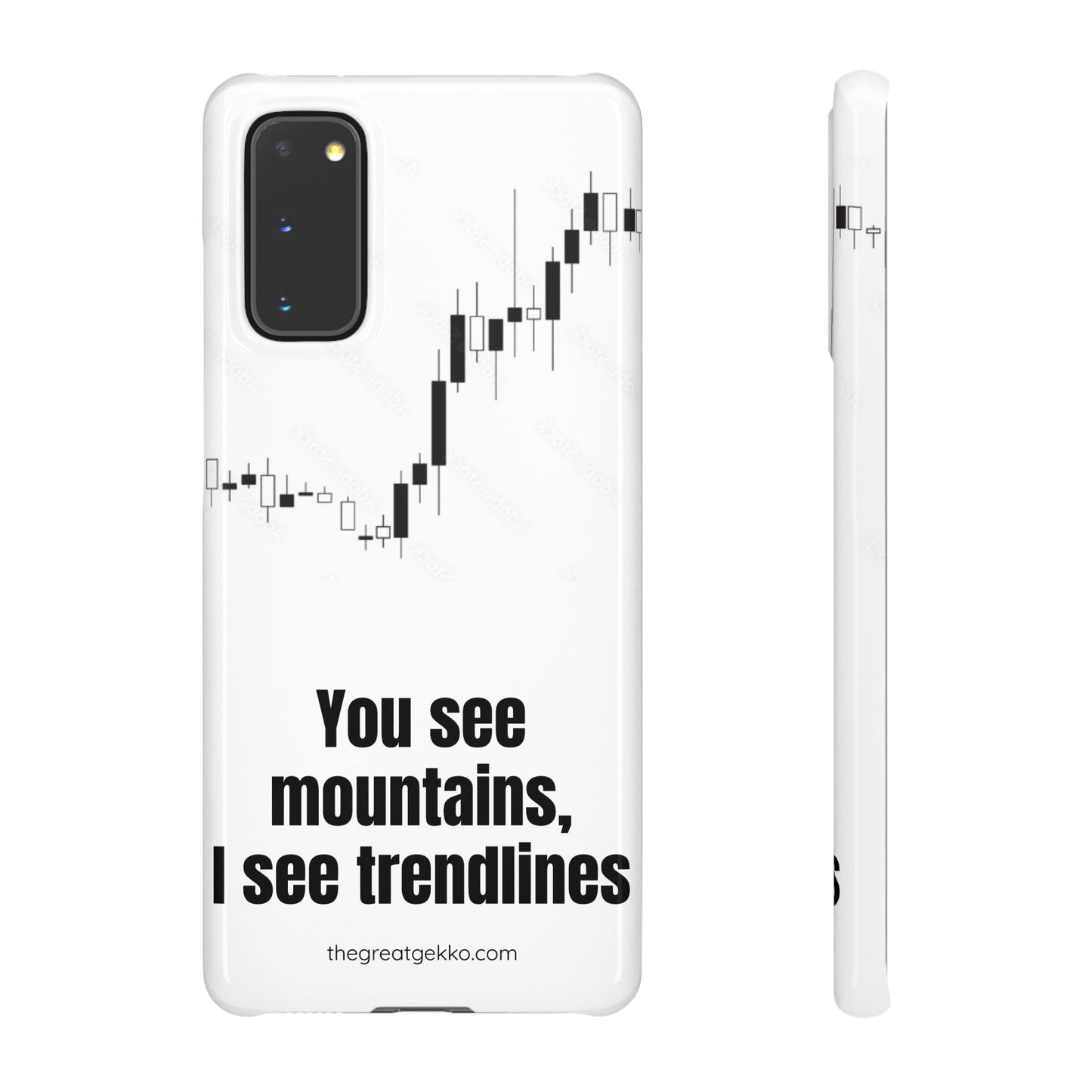 "You See Mountains, I See Trendlines" – Chart Addict’s Phone Case