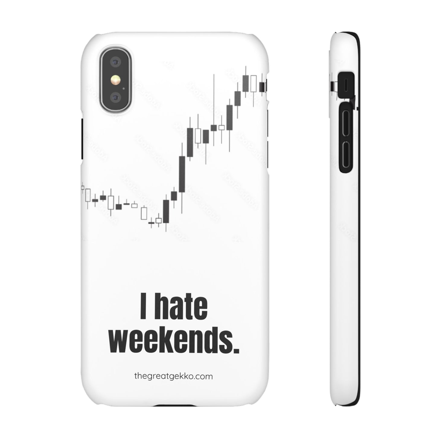 "I Hate Weekends" – Stock Market Addict's Phone Case