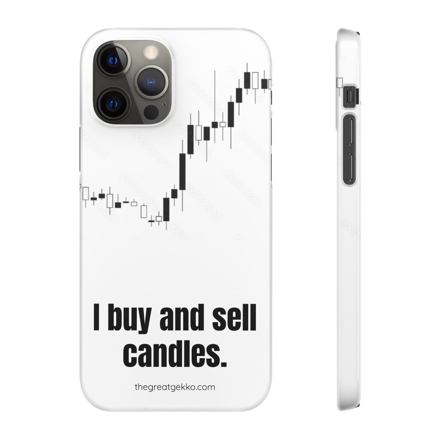 "I Buy and Sell Candles" – Crypto & Stock Market Phone Case