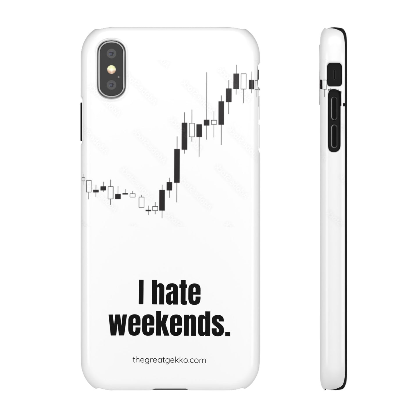 "I Hate Weekends" – Stock Market Addict's Phone Case