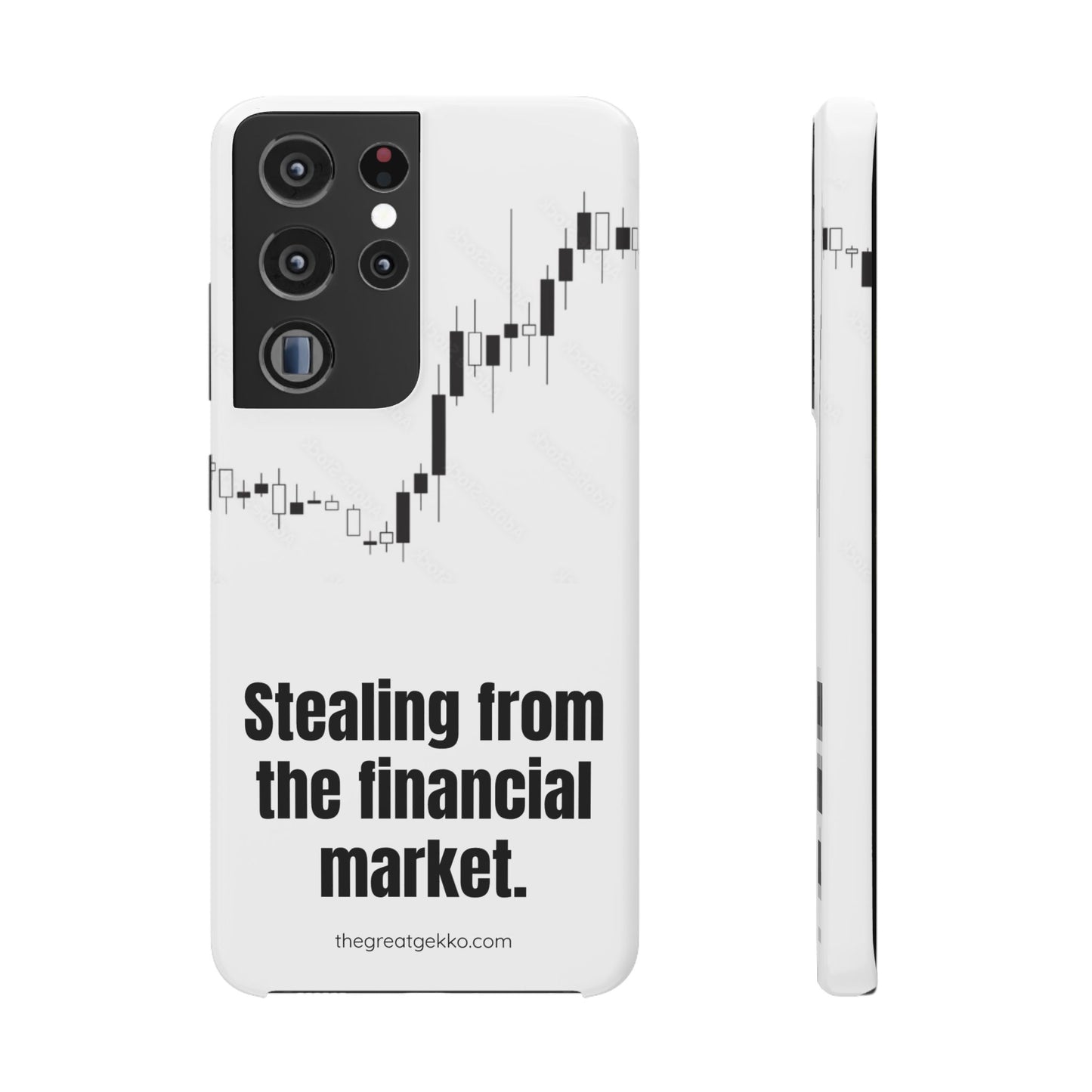 "Stealing from the Financial Market" – High-Risk Trader Phone Case