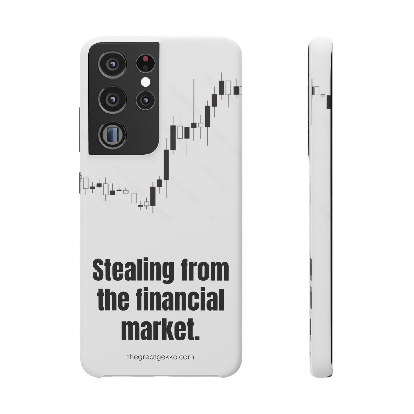 "Stealing from the Financial Market" – High-Risk Trader Phone Case
