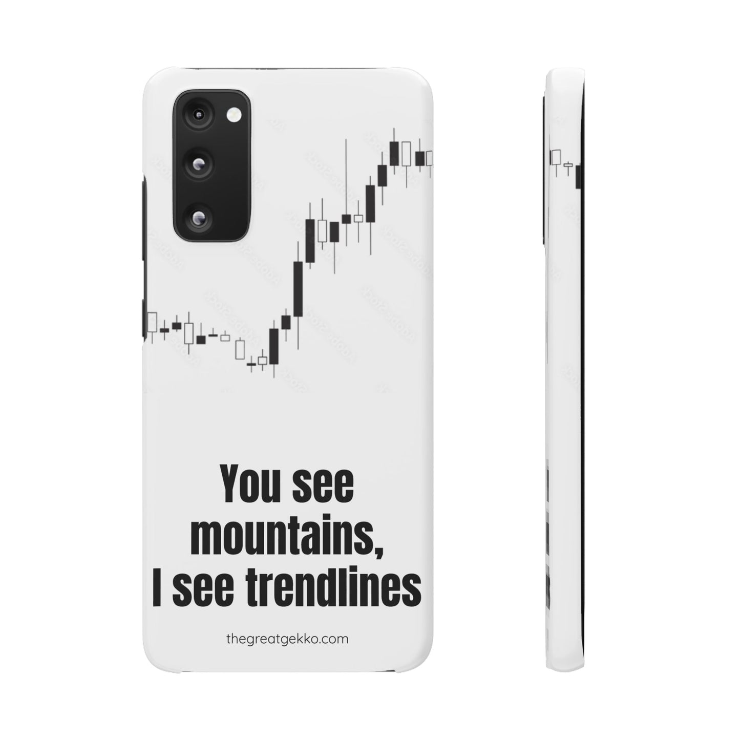 "You See Mountains, I See Trendlines" – Chart Addict’s Phone Case