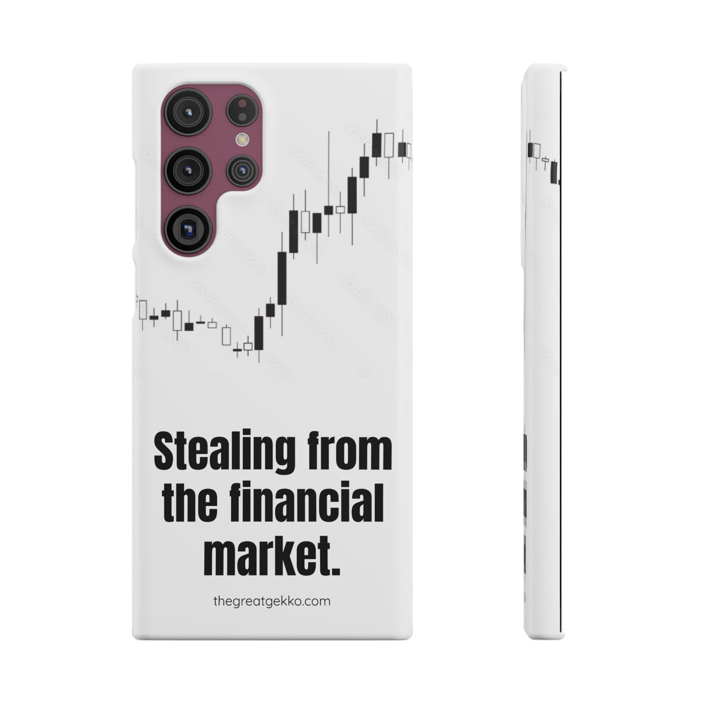 "Stealing from the Financial Market" – High-Risk Trader Phone Case