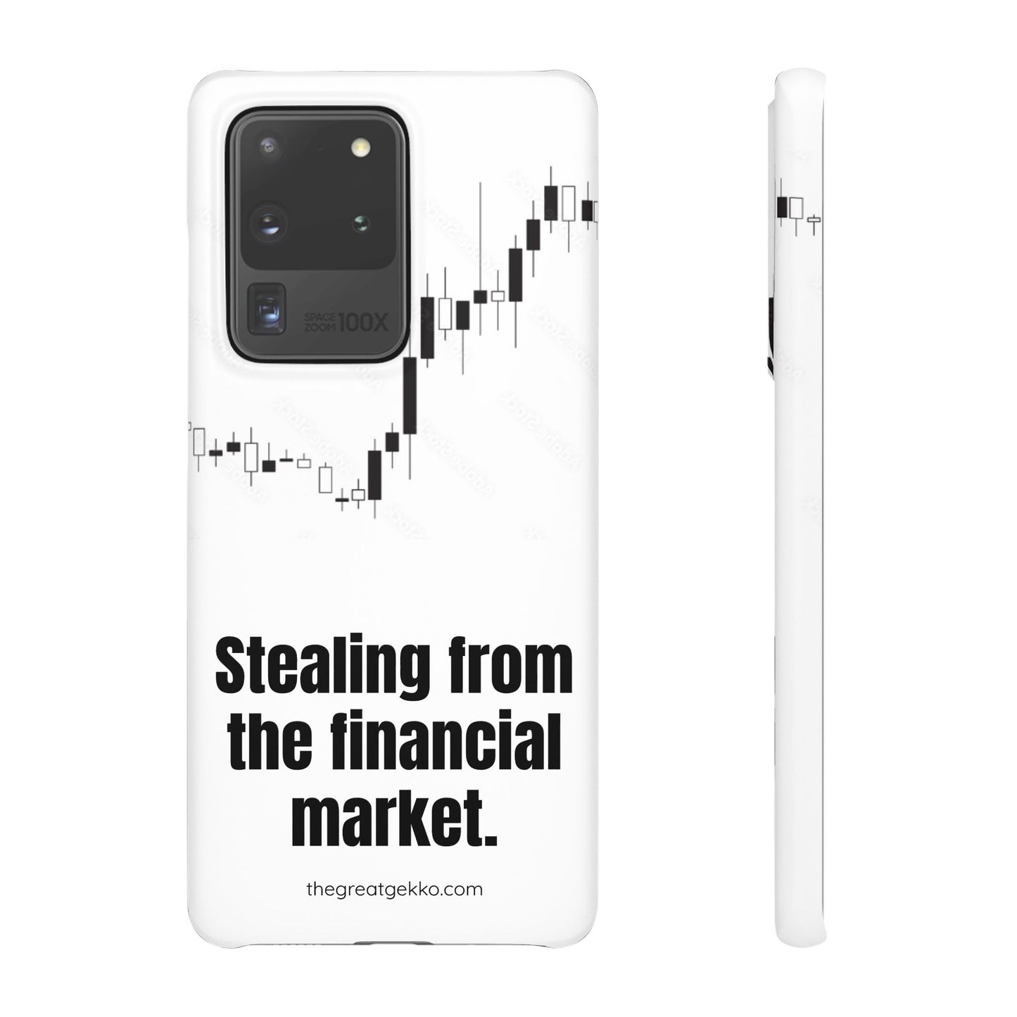"Stealing from the Financial Market" – High-Risk Trader Phone Case