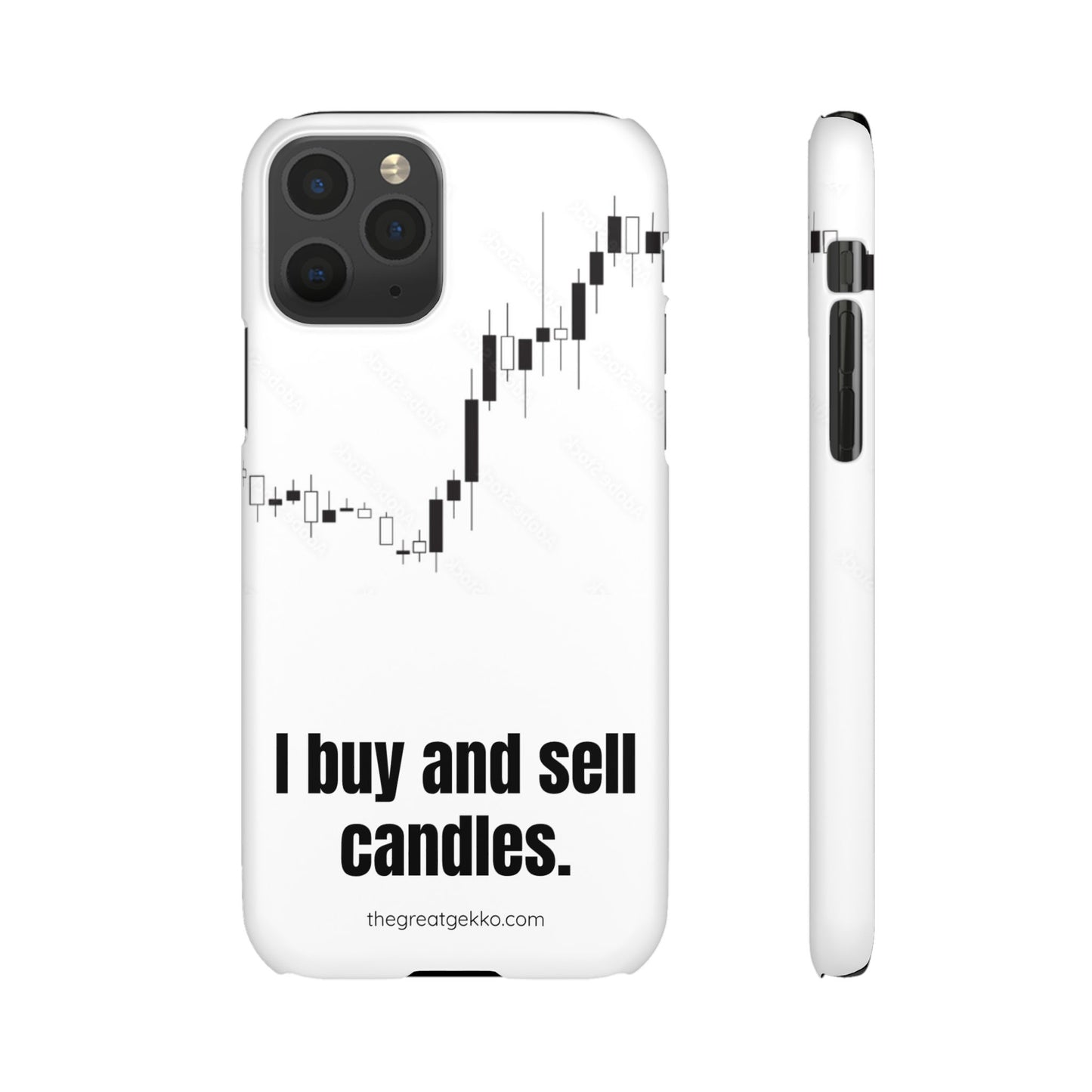 "I Buy and Sell Candles" – Crypto & Stock Market Phone Case