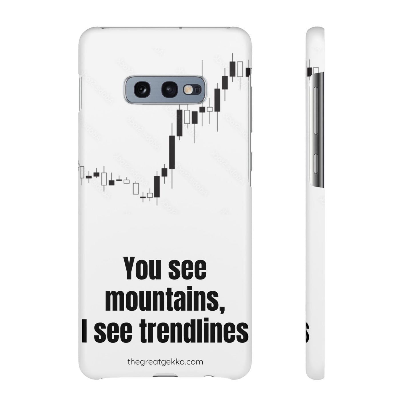"You See Mountains, I See Trendlines" – Chart Addict’s Phone Case