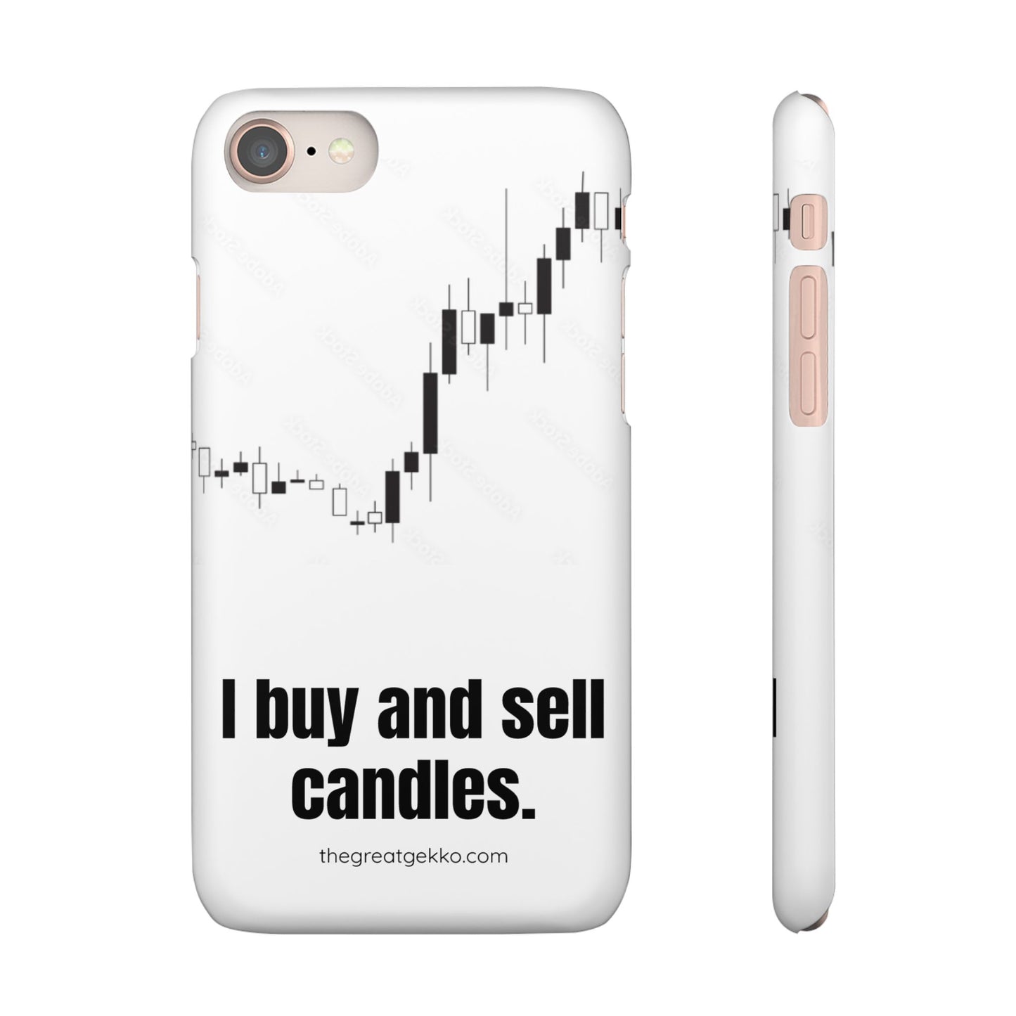 "I Buy and Sell Candles" – Crypto & Stock Market Phone Case