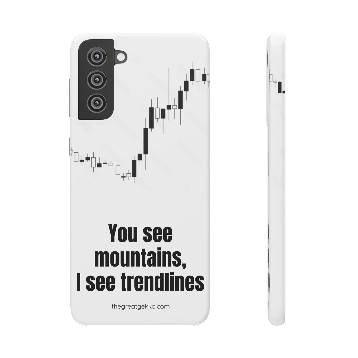 "You See Mountains, I See Trendlines" – Chart Addict’s Phone Case
