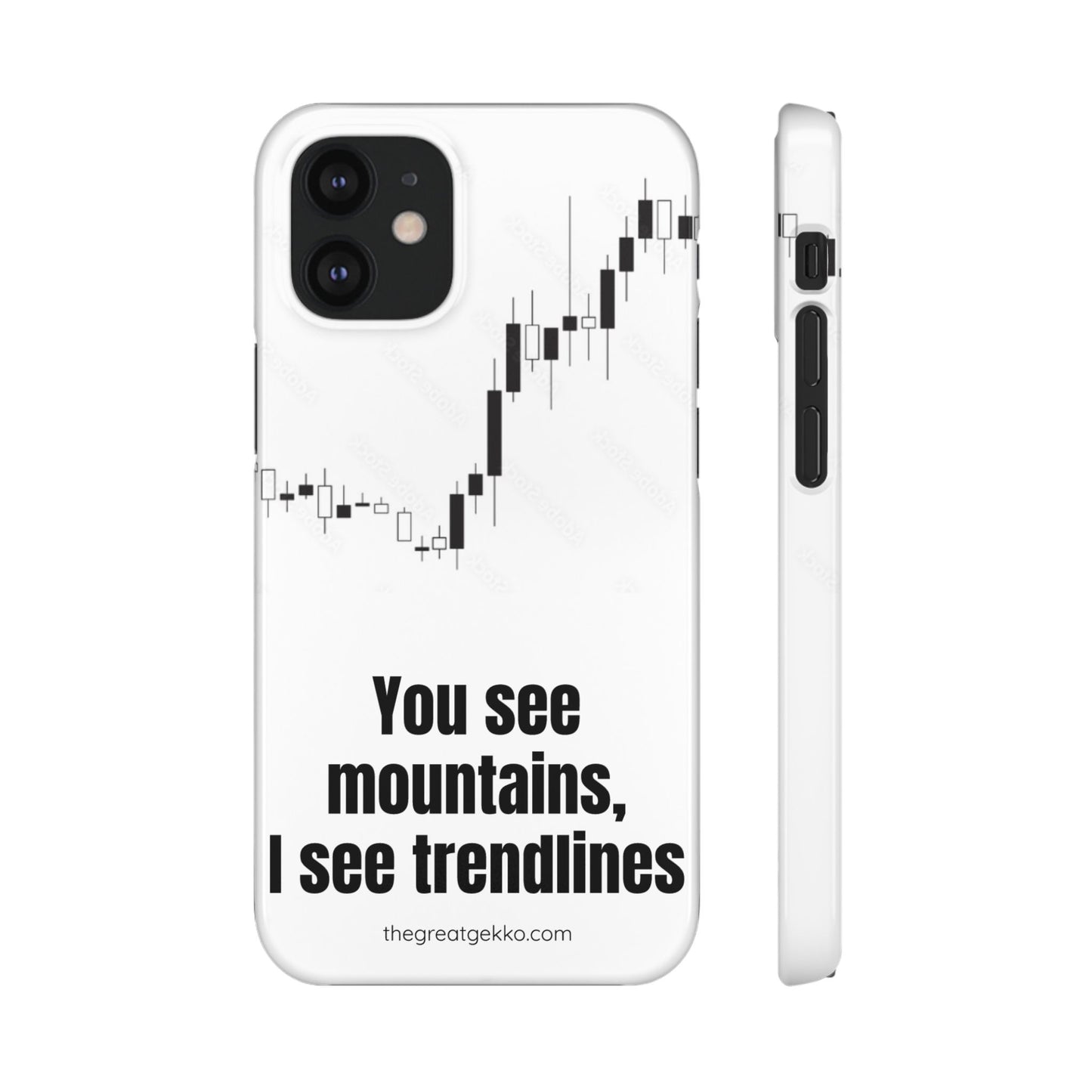 "You See Mountains, I See Trendlines" – Chart Addict’s Phone Case