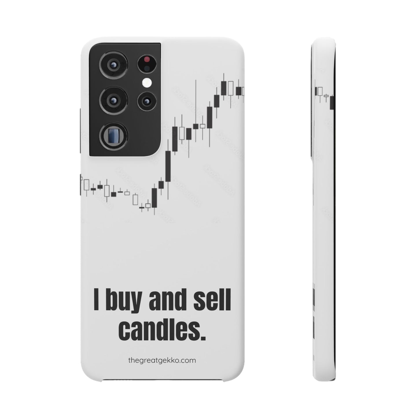 "I Buy and Sell Candles" – Crypto & Stock Market Phone Case