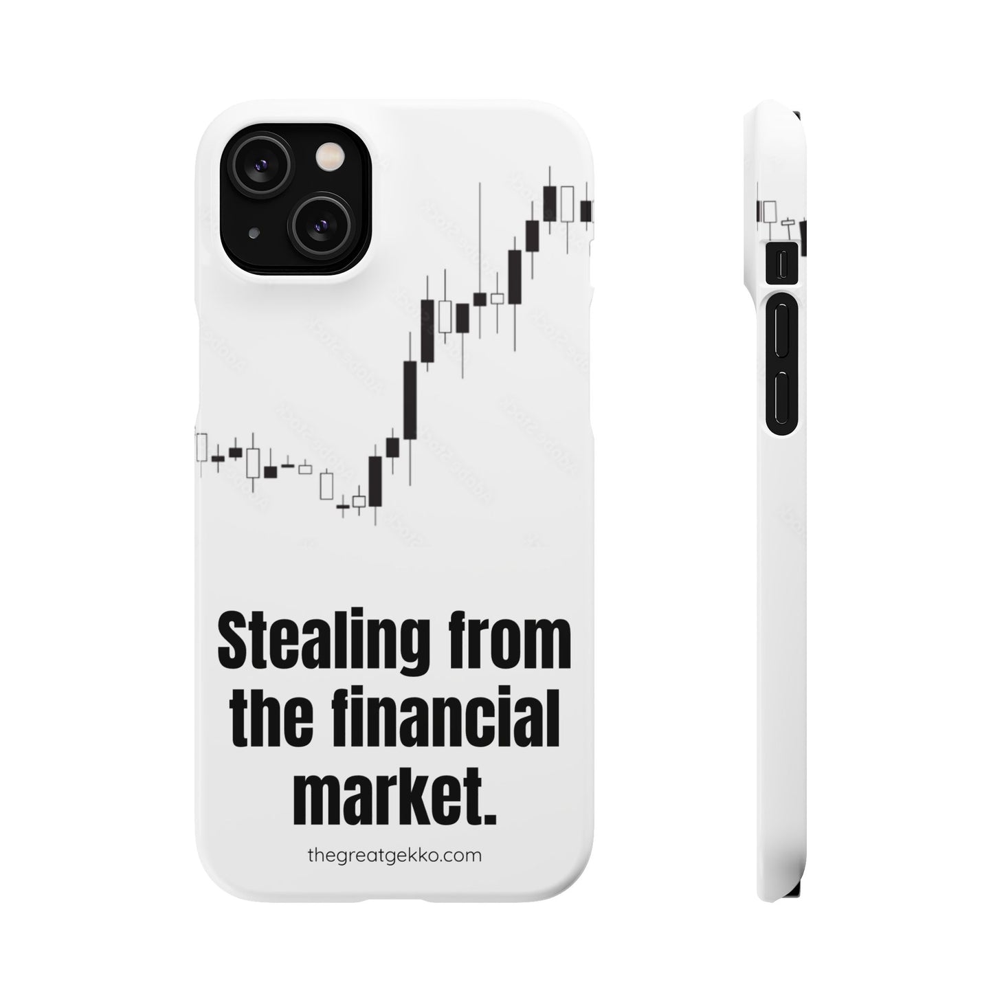 "Stealing from the Financial Market" – High-Risk Trader Phone Case