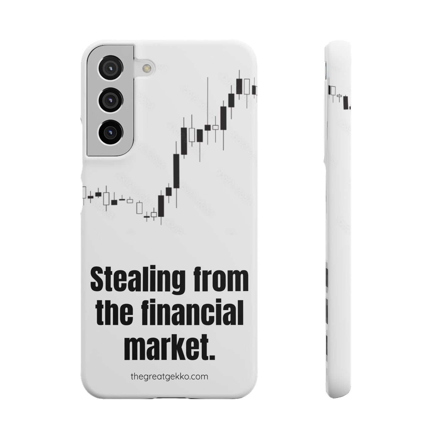 "Stealing from the Financial Market" – High-Risk Trader Phone Case