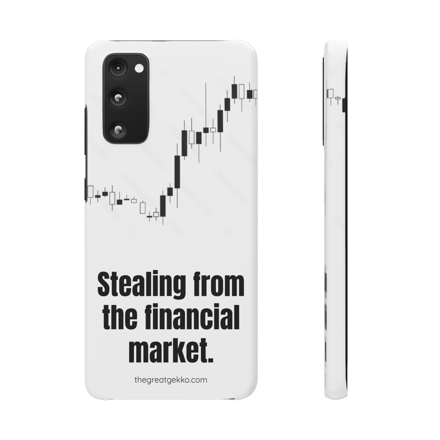 "Stealing from the Financial Market" – High-Risk Trader Phone Case