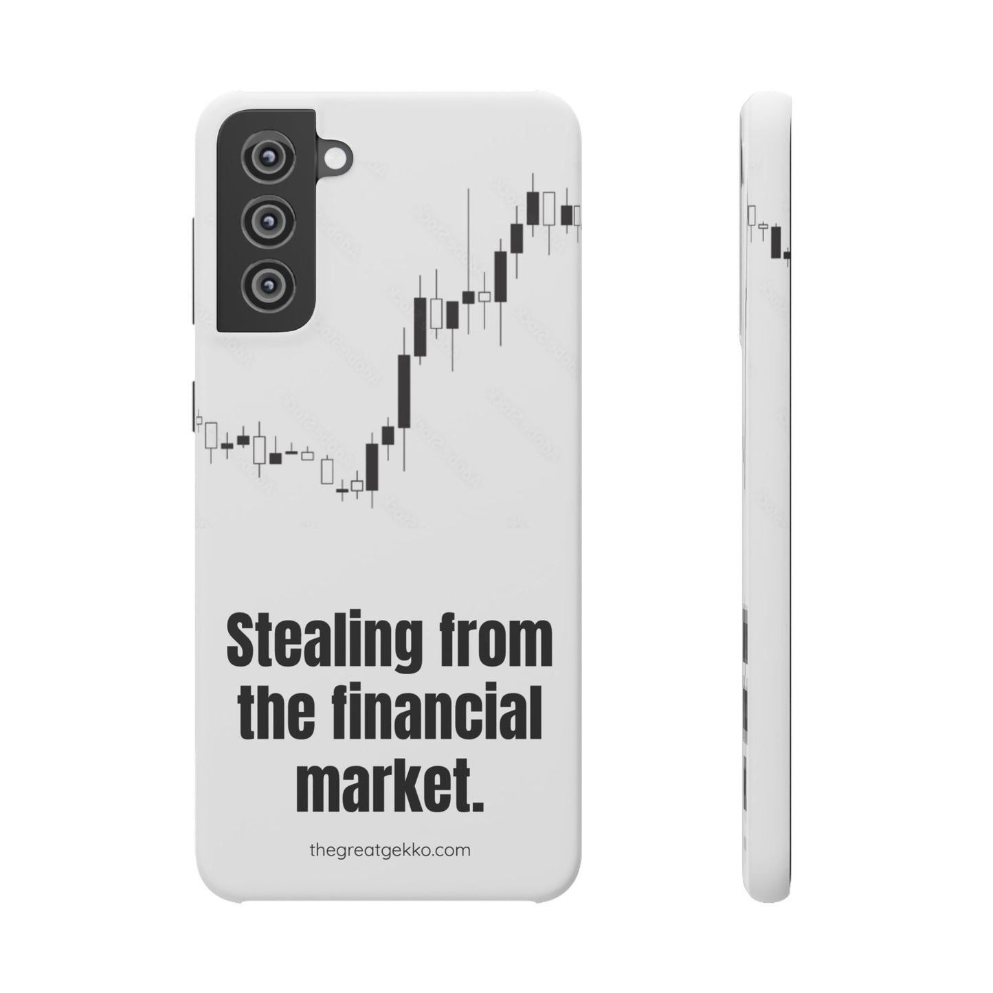 "Stealing from the Financial Market" – High-Risk Trader Phone Case