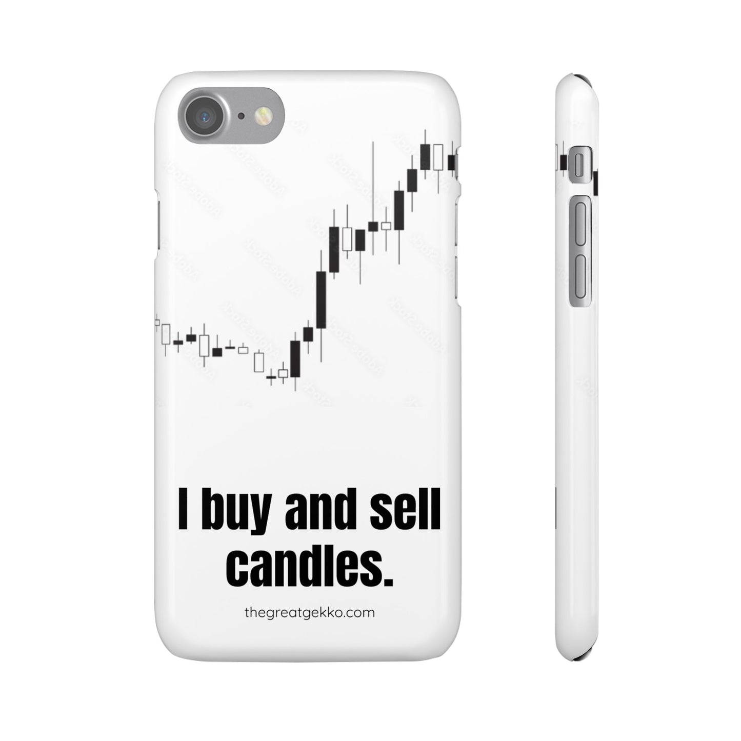 "I Buy and Sell Candles" – Crypto & Stock Market Phone Case