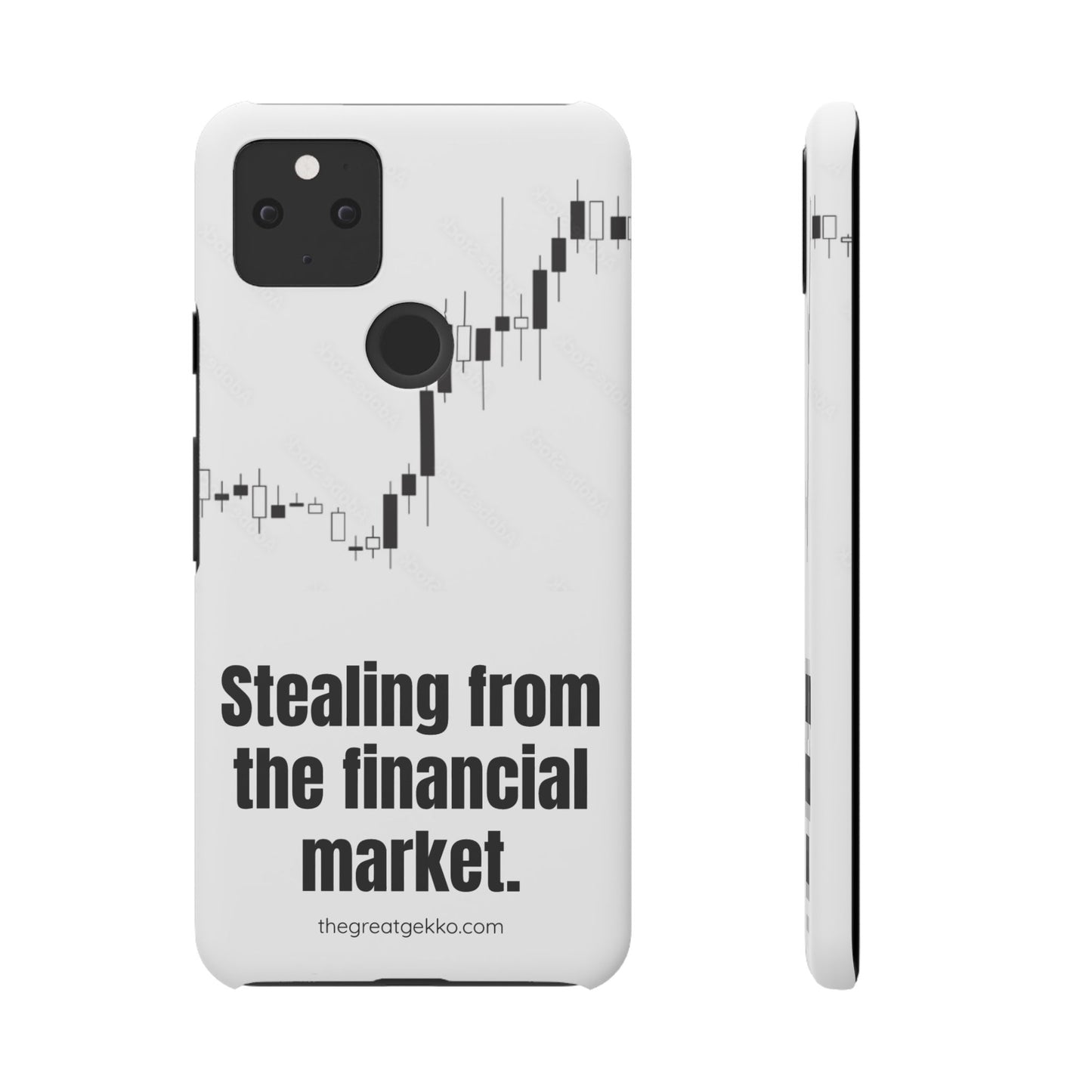 "Stealing from the Financial Market" – High-Risk Trader Phone Case