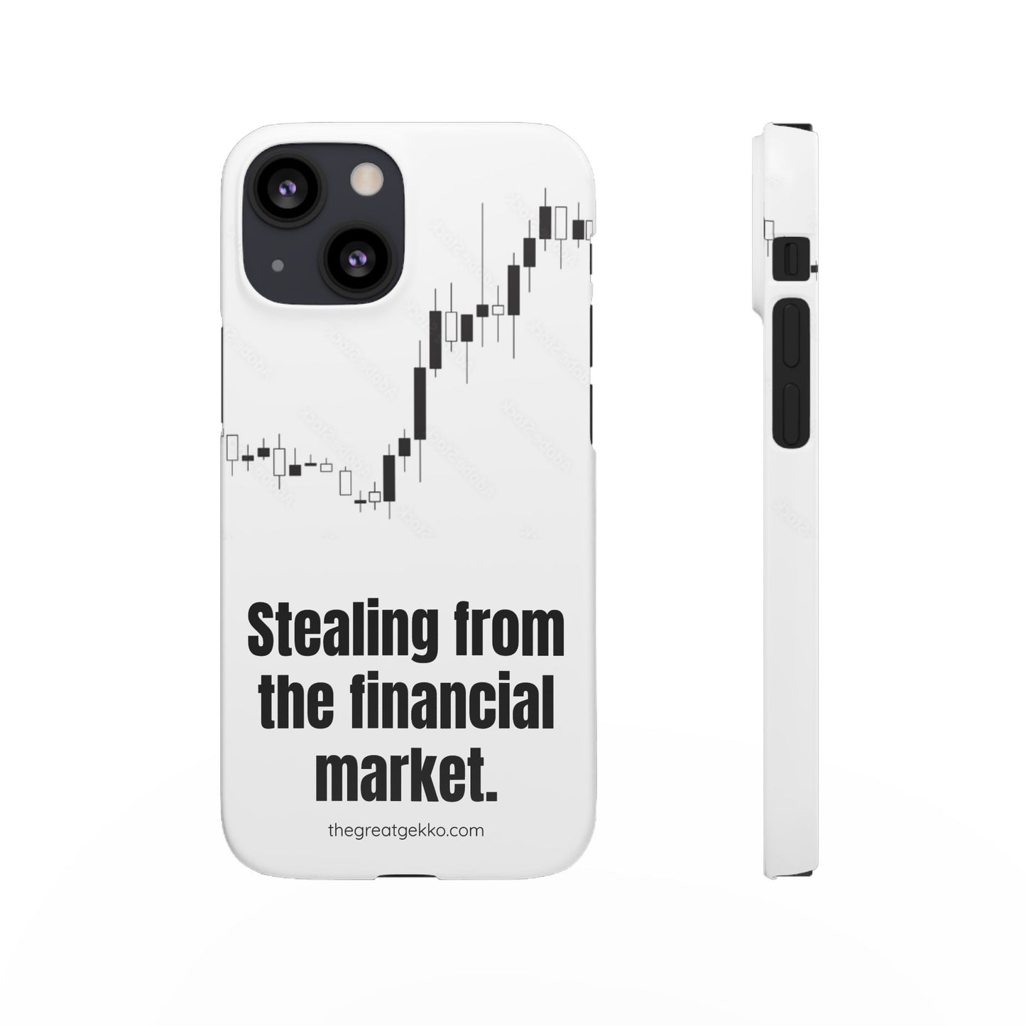 "Stealing from the Financial Market" – High-Risk Trader Phone Case