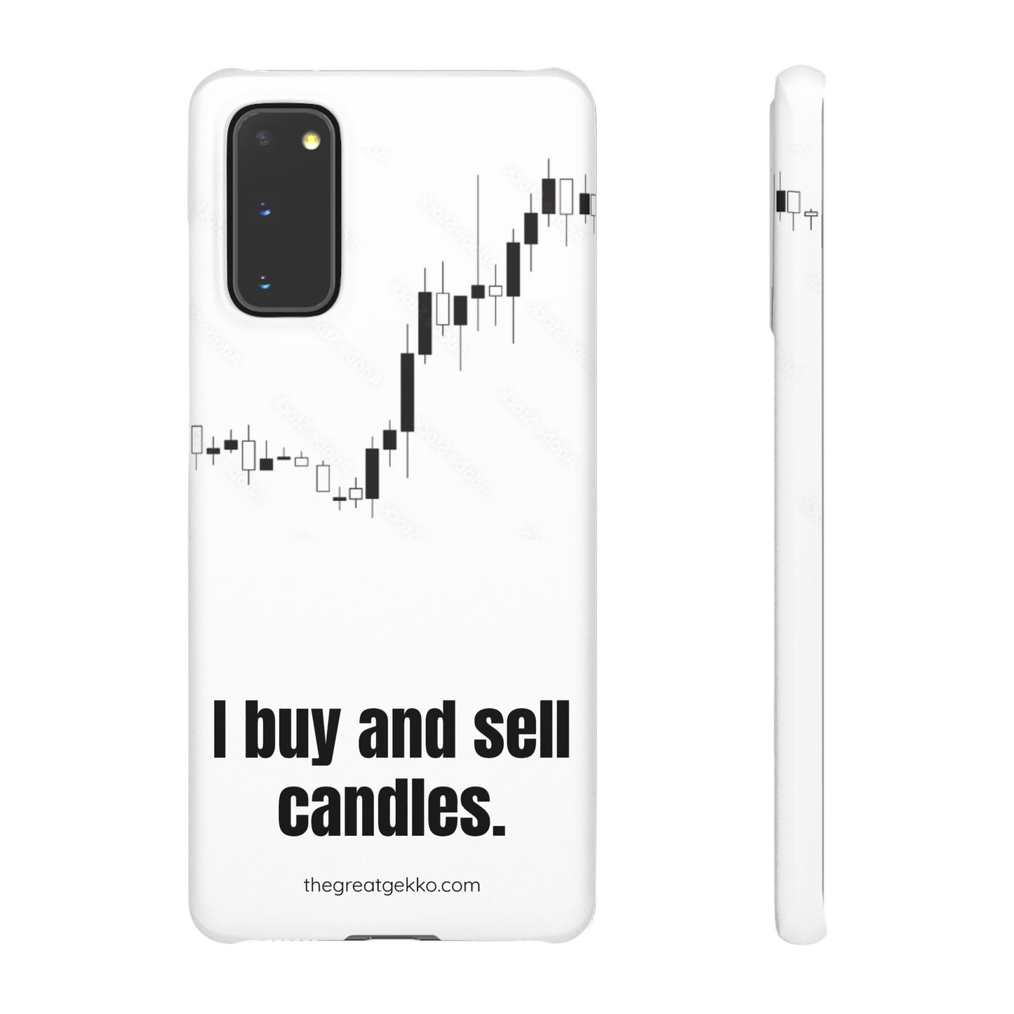 "I Buy and Sell Candles" – Crypto & Stock Market Phone Case