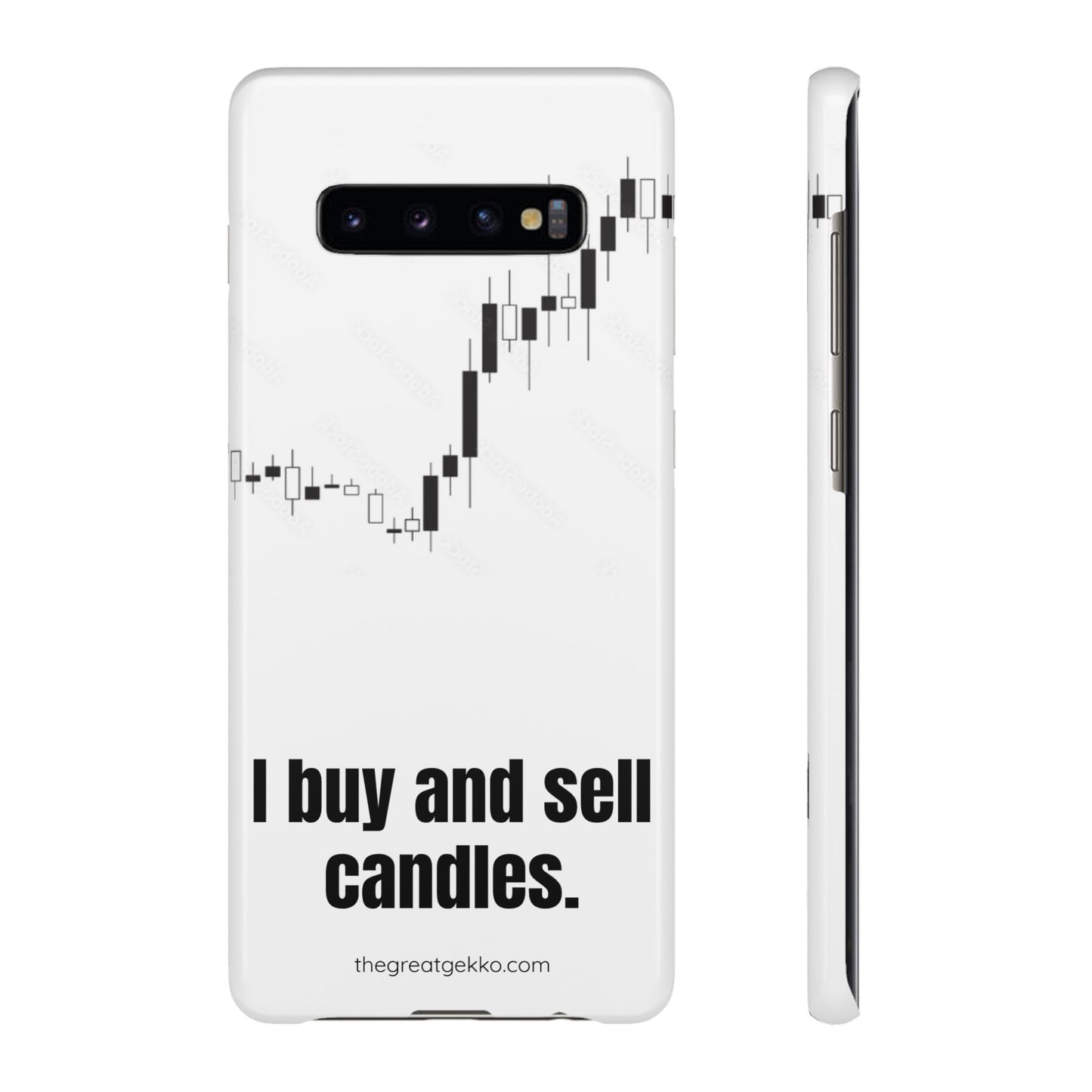 "I Buy and Sell Candles" – Crypto & Stock Market Phone Case