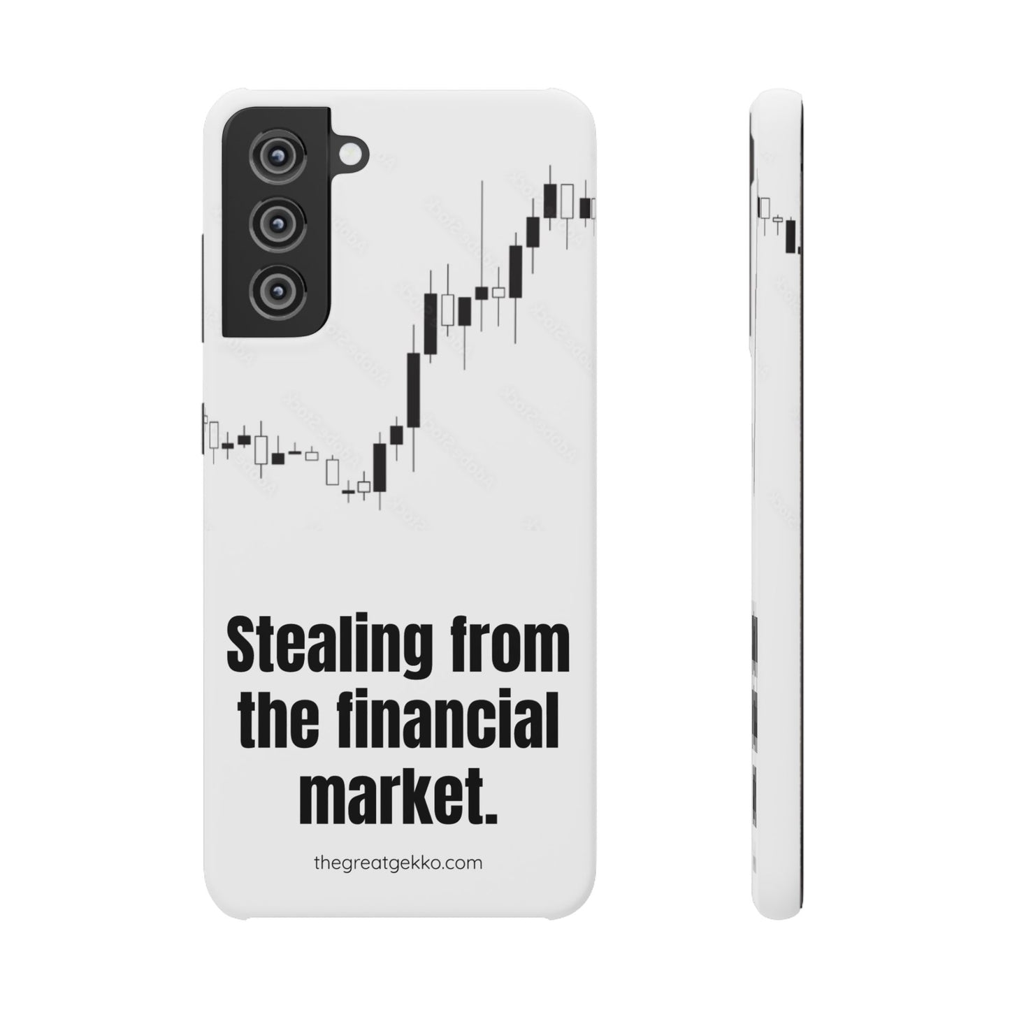 "Stealing from the Financial Market" – High-Risk Trader Phone Case