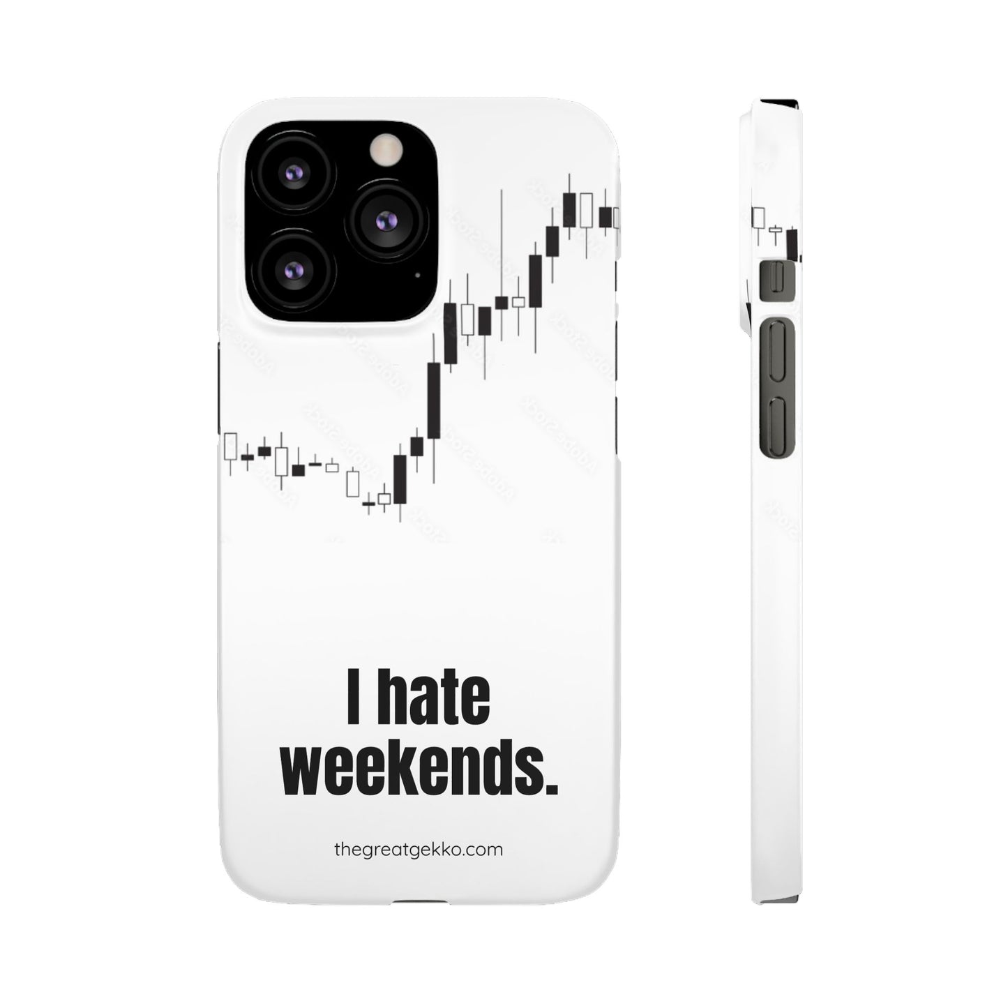 "I Hate Weekends" – Stock Market Addict's Phone Case