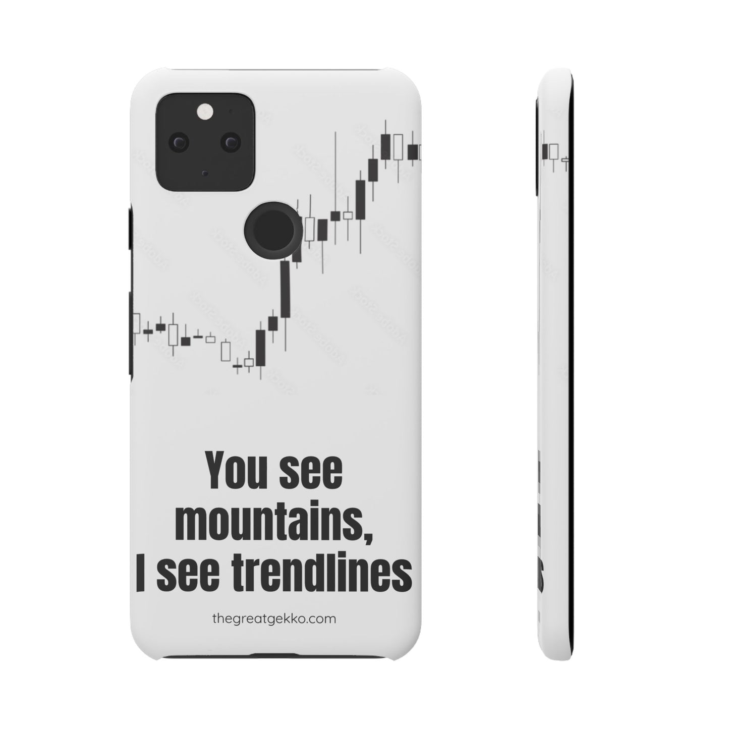 "You See Mountains, I See Trendlines" – Chart Addict’s Phone Case