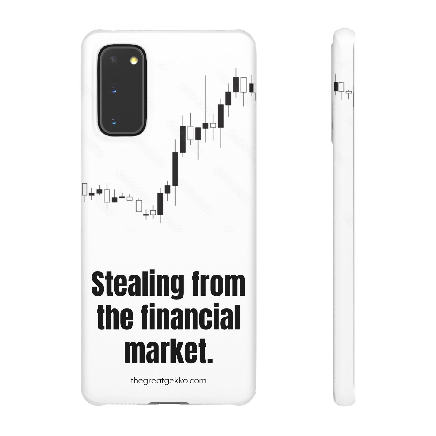 "Stealing from the Financial Market" – High-Risk Trader Phone Case