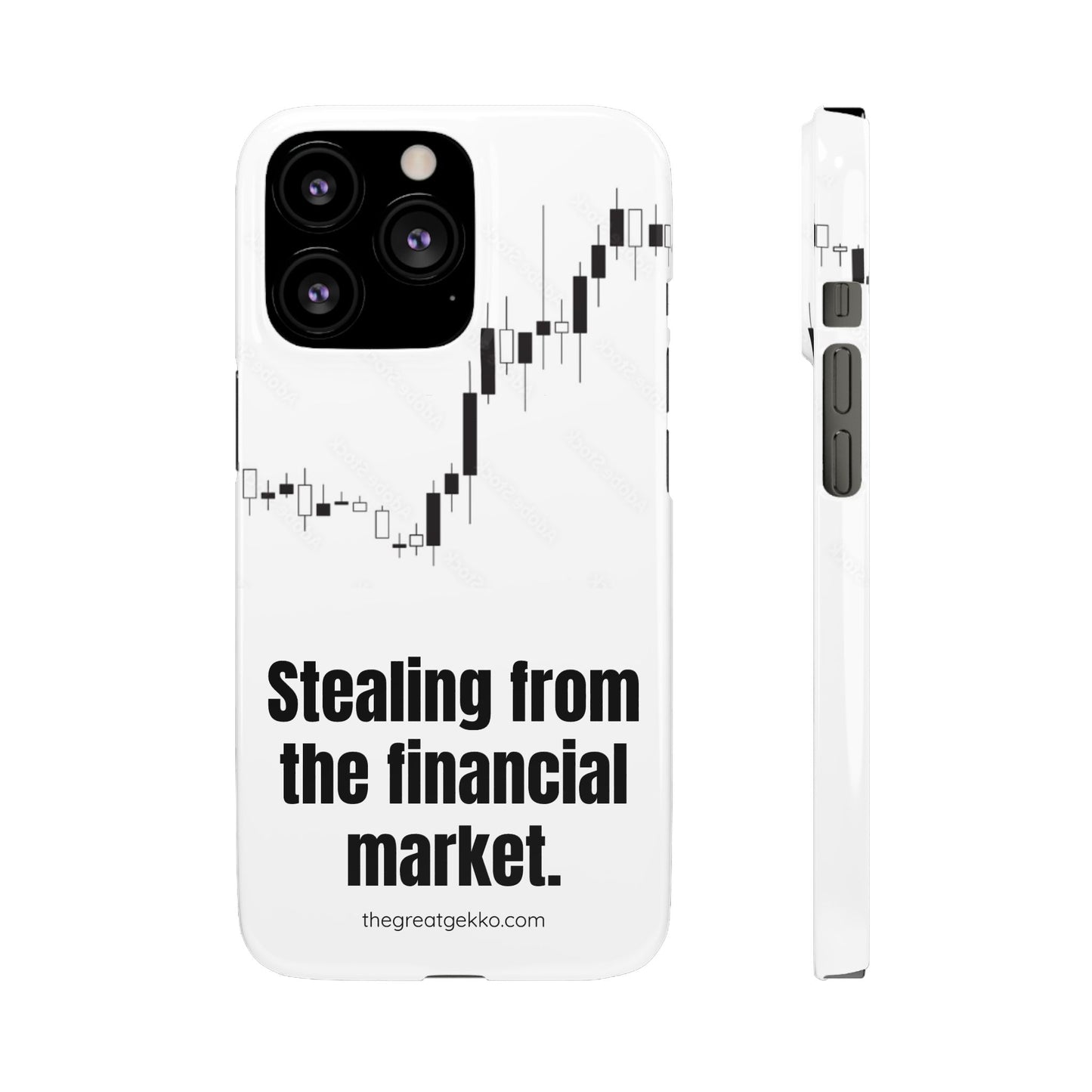 "Stealing from the Financial Market" – High-Risk Trader Phone Case