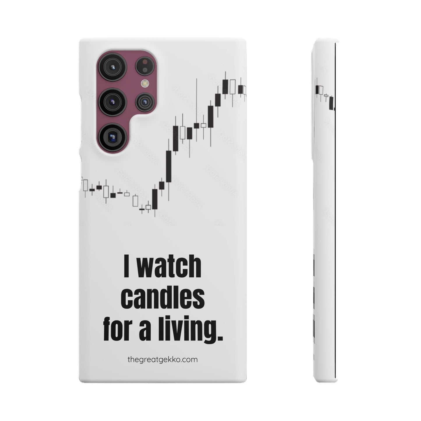"I Watch Candles for a Living" – The Ultimate Trader’s Phone Case