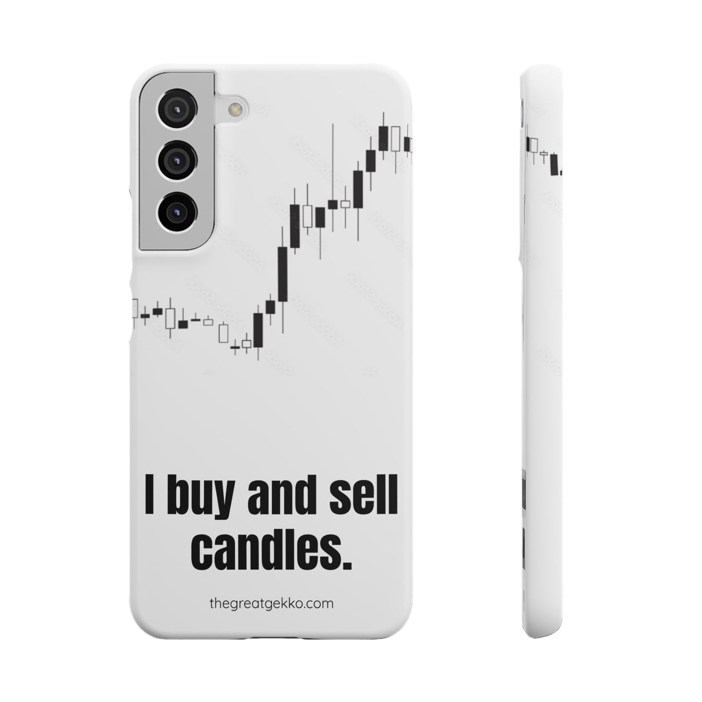 "I Buy and Sell Candles" – Crypto & Stock Market Phone Case