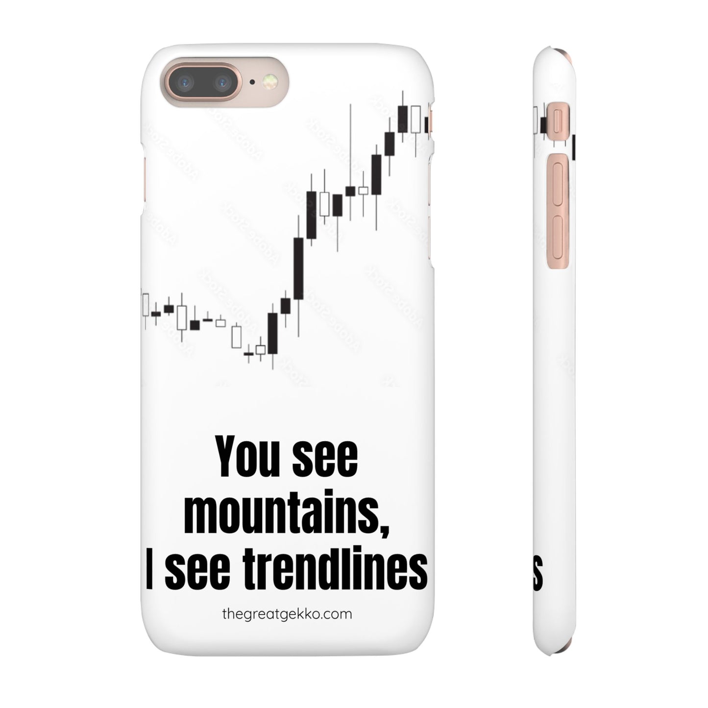 "You See Mountains, I See Trendlines" – Chart Addict’s Phone Case
