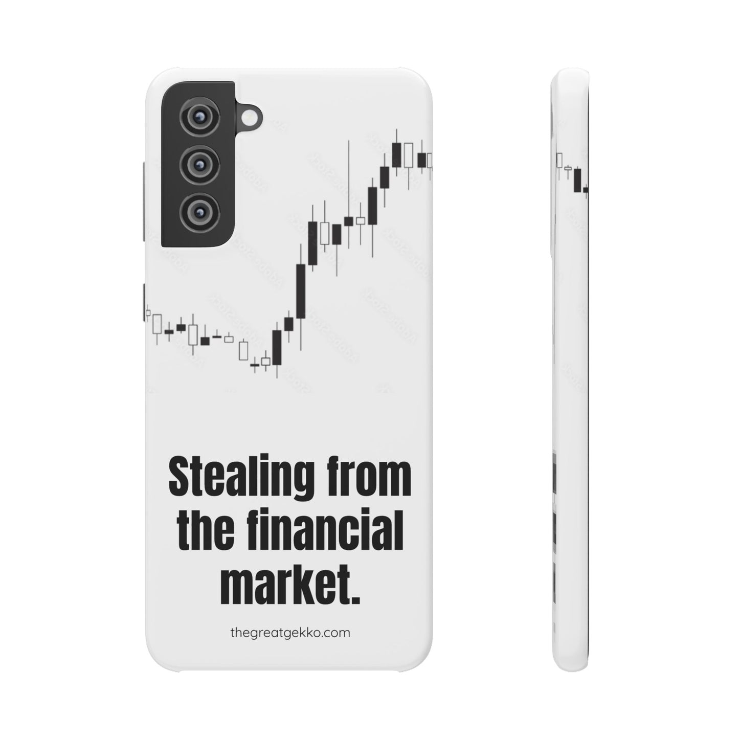"Stealing from the Financial Market" – High-Risk Trader Phone Case