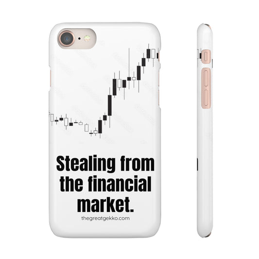"Stealing from the Financial Market" – High-Risk Trader Phone Case